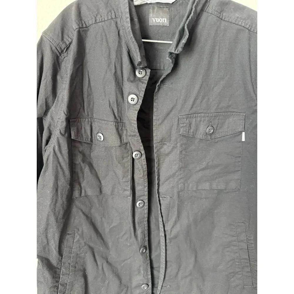Vuori Lightweight Black Utility Shirt Jacket Size Large - Picture 6 of 9